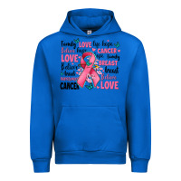 Cobalt breast cancer ribbons with cancer words Urban Hoodie - AdoDesignShop