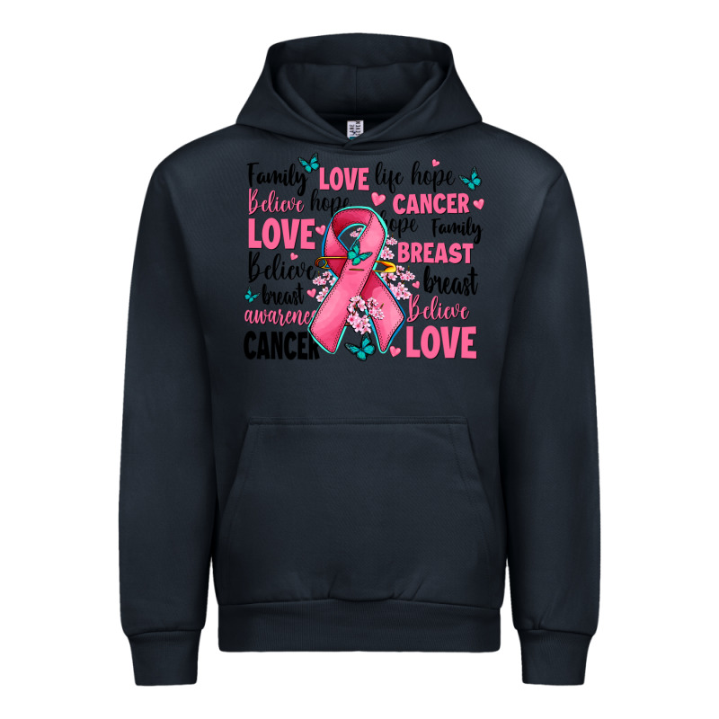 Breast Cancer Ribbons With Cancer Words Urban Hoodie by AdoDesignShop | Teevron