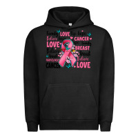 Pigment Black breast cancer ribbons with cancer words Urban Hoodie - AdoDesignShop