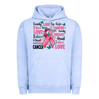 Pigment Grape Ice breast cancer ribbons with cancer words Urban Hoodie - AdoDesignShop