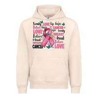 Sandshell breast cancer ribbons with cancer words Urban Hoodie - AdoDesignShop