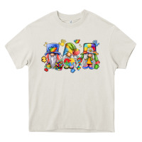 Cream autism gnomes Heavy Core Tee - LillyAllenDesigns