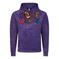 Cloud Purple Game day red and blue Vintage Hoodie - HowdyJamesFarm