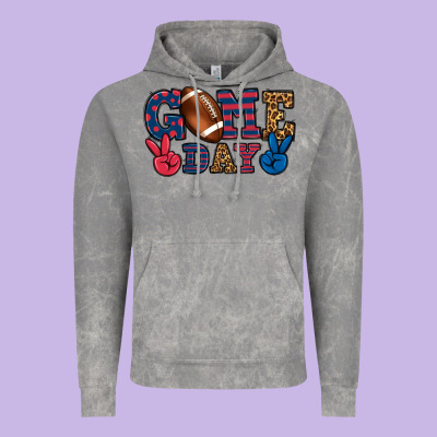 Game Day Red And Blue Vintage Hoodie Designed By Howdyjamesfarm
