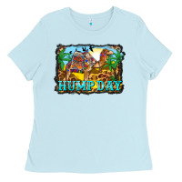 Baby Blue hump day camel and desert Ladies Tee - BarkalooDesign