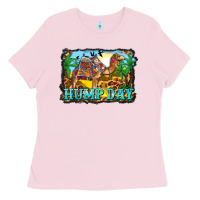 Bubblegum Pink hump day camel and desert Ladies Tee - BarkalooDesign