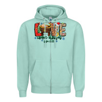 Seafoam Love ComeDown Luke 2.11-2 2 Zipper Hoodie - CowhideDigitalArt