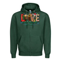 Sports Green Love ComeDown Luke 2.11-2 2 Zipper Hoodie - CowhideDigitalArt