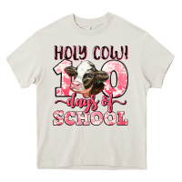 Cream holy cow 100 days of school Heavy Core Tee - LillyAllenDesigns