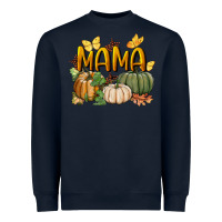 Navy mama pumpkin Heavyweight Sweatshirt - BundleAndBundleShop
