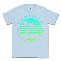 Dusty Blue Bvi Tortola British Caribbean Island Souvenir Classic Tee - minhPixels