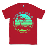 Red Bvi Tortola British Caribbean Island Souvenir Classic Tee - minhPixels