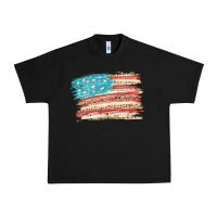 Black American flag with leopard Urban Heavy Tee - HowdyJamesFarm