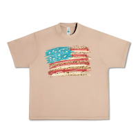 Burro American flag with leopard Urban Heavy Tee - HowdyJamesFarm