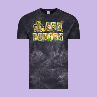 Egg Hunter With Plate Letters Easter Day Vintage Tee Designed By Howdyjamesfarm