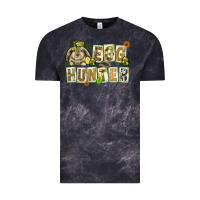 Cloud Black Egg hunter with plate letters Easter Day Vintage Tee - HowdyJamesFarm
