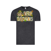 Vintage Black Egg hunter with plate letters Easter Day Vintage Tee - HowdyJamesFarm