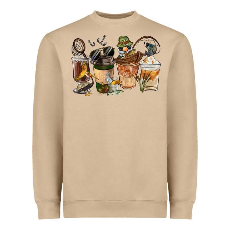 Fishing Coffee Cups Heavyweight Sweatshirt by FaDigitalArtStudio | Teevron