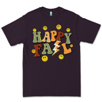 Plum happy fall smiley face Premium Tee - BarkalooDesign