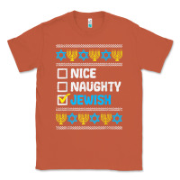 Copper nice naughty jewish ugly hanukkah sweater chanukah jew gift premium t Classic Tee - minhPixels