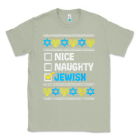 Matcha nice naughty jewish ugly hanukkah sweater chanukah jew gift premium t Classic Tee - minhPixels