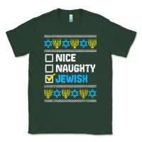 Sports Green nice naughty jewish ugly hanukkah sweater chanukah jew gift premium t Classic Tee - minhPixels