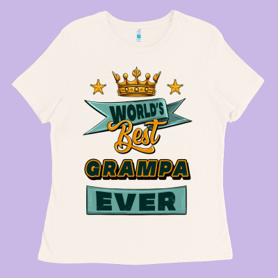 World's Best Grampa Ever Ladies Tee Designed By Jasminsmagicworld