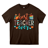 Chocolate Brown best teacher ever Heavy Core Tee - JahusDesignShop