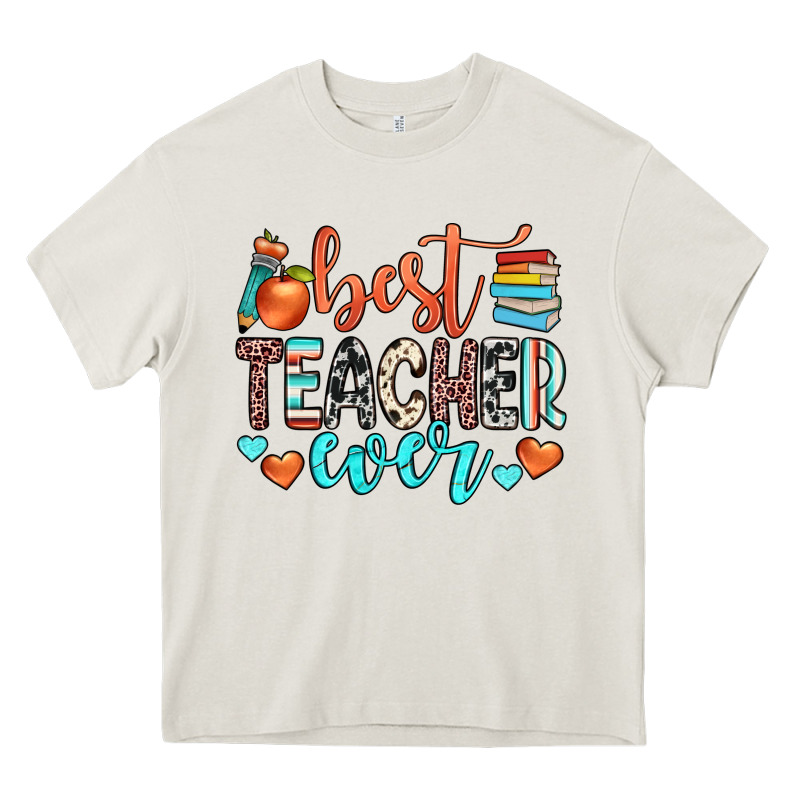Best Teacher Ever Heavy Core Tee by JahusDesignShop | Teevron