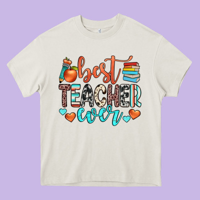 Best Teacher Ever Heavy Core Tee Designed By Jahusdesignshop