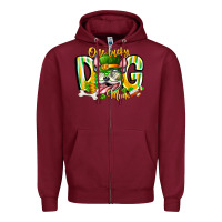 Burgundy st patricks day dog mom Zipper Hoodie - CowhideDigitalArt