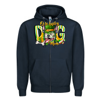 Navy st patricks day dog mom Zipper Hoodie - CowhideDigitalArt