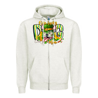 Oatmeal Heather st patricks day dog mom Zipper Hoodie - CowhideDigitalArt