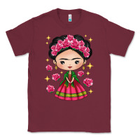 Burgundy Mexican Girl Classic Tee - texasbilliewilder