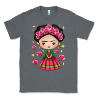 Charcoal Heather Mexican Girl Classic Tee - texasbilliewilder