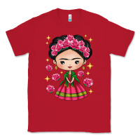 Red Mexican Girl Classic Tee - texasbilliewilder