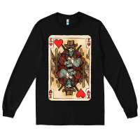Black King Of Hearts Cowboy Long Sleeve Tee - HowdyJamesFarm
