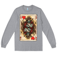 Heather Grey King Of Hearts Cowboy Long Sleeve Tee - HowdyJamesFarm