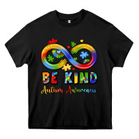 Black be kind autism awareness infinity symbol Heavy Core Tee - LillyAllenDesigns
