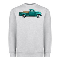 Heather Grey western truck side view Heavyweight Sweatshirt - FaDigitalArtStudio