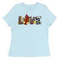 Baby Blue love crawfish western mardi gras Ladies Tee - Jasminsmagicworld