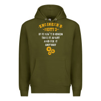 Army Green engineer engineering mechanical profession electrical gift Premium Hoodie - minhPixels