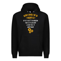 Black engineer engineering mechanical profession electrical gift Premium Hoodie - minhPixels