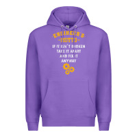 Purple engineer engineering mechanical profession electrical gift Premium Hoodie - minhPixels