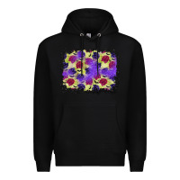 Black halloween bat and roses background Premium Hoodie - BundleAndBundleShop