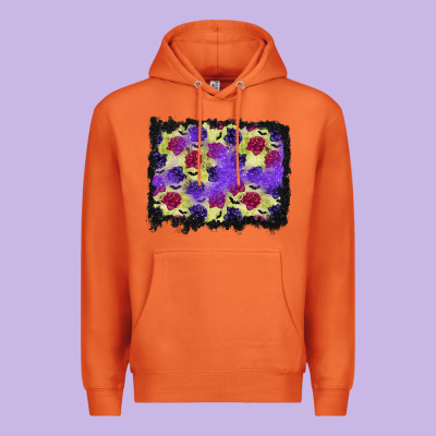 Halloween Bat And Roses Background Premium Hoodie Designed By Bundleandbundleshop