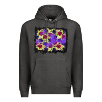 Charcoal Heather halloween bat and roses background Premium Hoodie - BundleAndBundleShop