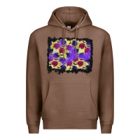 Chestnut halloween bat and roses background Premium Hoodie - BundleAndBundleShop