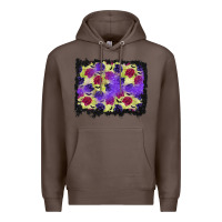 Coffee halloween bat and roses background Premium Hoodie - BundleAndBundleShop