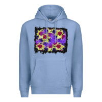 Colony Blue halloween bat and roses background Premium Hoodie - BundleAndBundleShop